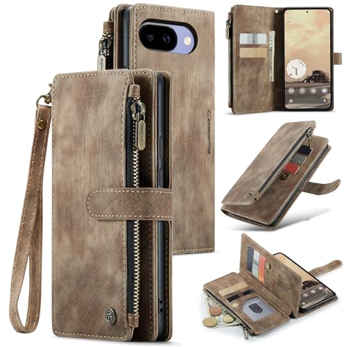 Google Pixel 10a 5G Wallet Case with Card Holder,Brown - color: Brown, size: Pixel 10a 6.3 Inch