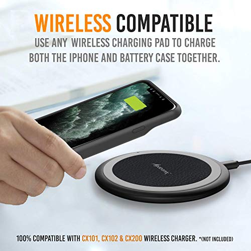 Alpatronix Battery Case for iPhone 12 Mini and iPhone13 Mini (5.4 inch), Slim Portable Protective Extended Charger Cover with Wireless Charging, Lightning Input, CarPlay - Matte Black - size: iPhone 12 mini & iPhone 13 mini (5.4 inch)