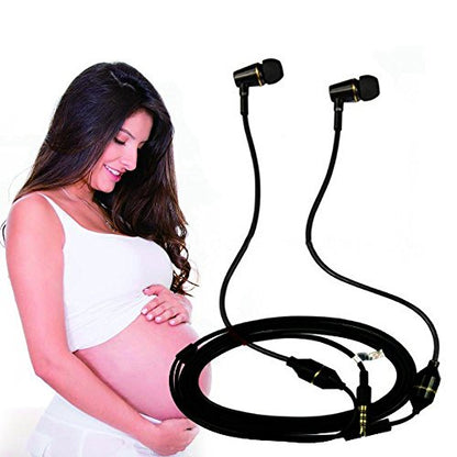 KINDEN EMF Protection Headphones Anti-Radiation, EMF Blocking Earphones Air Tube Headset Radiation Free Earbuds with Microphone Binaural Acoustic Stereo Wired for 3.5 mm Jack Devices Only - color: Black