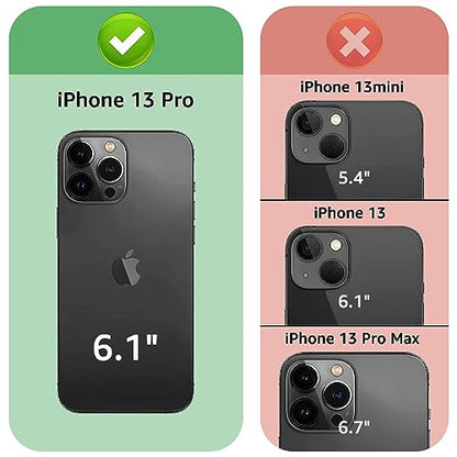 XcaseBar for iPhone 13 Pro 6.1" Wallet case with Zipper Credit Card Holder【RFID Blocking】, Flip Folio Book PU Leather Phone case Shockproof Cover Women Men for Apple 13 Pro case Blue - color: Blue