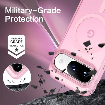 BENTOBEN for Google Pixel 9 Case [Compatible with Magsafe] Translucent Matte Magnetic Pixel 9 Case Slim Thin Shockproof Women Men Girls Boys Protective Phone Cases for Google Pixel 9 6.3", Tender Pink - color: Tender Pink