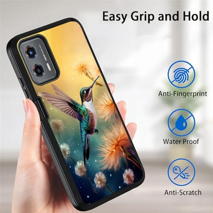 for Moto G 5G 2024/Moto G Play 5G 2024 Case, Military Grade Heavy Duty [3-Layer] Dustproof Shockproof Full-Body Protective Case for Motorola Moto G 5G 2024, Hummingbird Dandelion - color: Hummingbird Dandelion