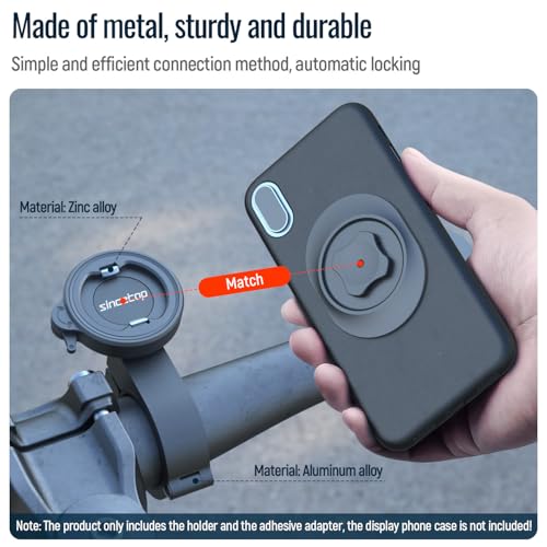 Bike Phone Mount,Aluminum Handlebar Out Front Bicycle Holder,Quick Lock - color: 【1st Gen】Handlebar Mount-Black