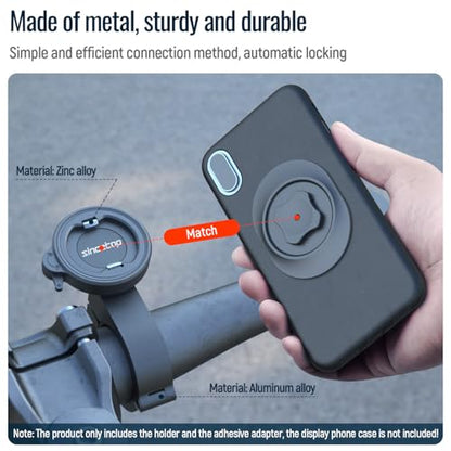 Bike Phone Mount,Aluminum Handlebar Out Front Bicycle Holder,Quick Lock - color: 【1st Gen】Handlebar Mount-Black