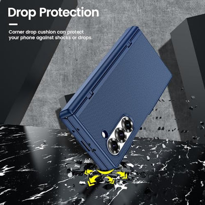 VEGO for Samsung Galaxy Z Fold 6 Case with Privacy Screen Protector Blue - color: Blue