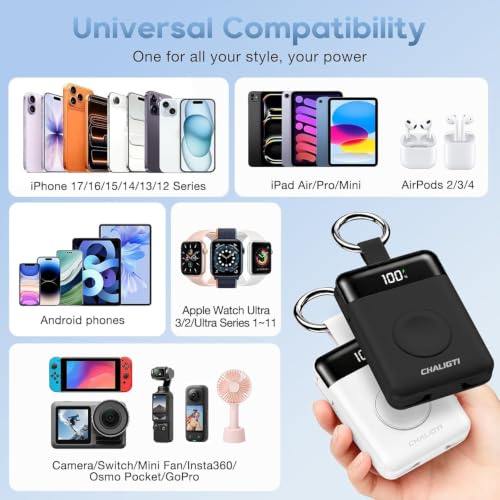 10000mAh Portable Charger,22.5W Power Bank& iWatch Charger,Black - color: Black, size: 10000mAh