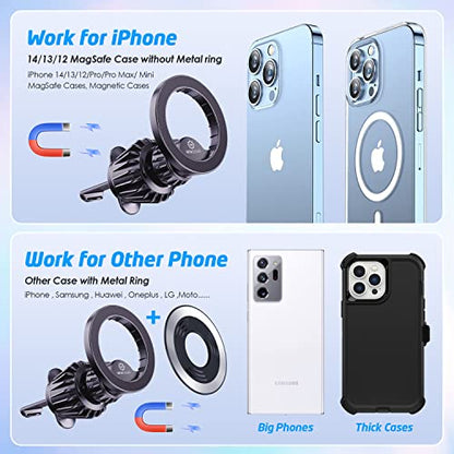 Compatible for MagSafe Car Mount [20 Strong Magnets] Magnetic Phone Holder for Car Hands Free iPhone Car Holder Mount Fit for iPhone 14 13 12 Pro Plus