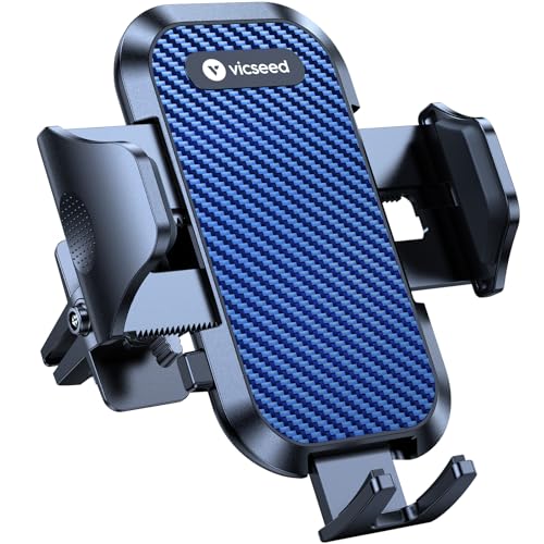 VICSEED Phone Mount for Car with Double Lock Vent Clip Car Phone Holder - color: Blue
