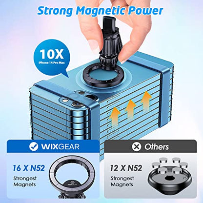 Compatible for MagSafe Car Mount [20 Strong Magnets] Magnetic Phone Holder for Car Hands Free iPhone Car Holder Mount Fit for iPhone 14 13 12 Pro Plus
