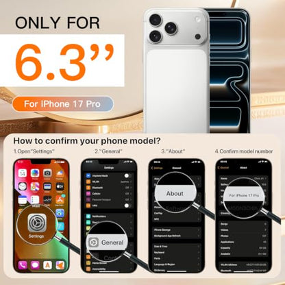tharlet for iPhone 17 Pro Case Black with 360° Spin Magnetic Stand | Cute Luxury Plating Gold Curly Wave Edge, [Compatible with Magsafe] Full Camera Lens Protection ,Women Girl daily matching - color: Black Curly Edge, size: iPhone 17 Pro