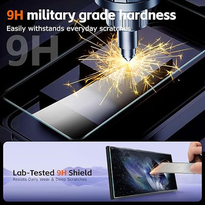 2 Pack for Samsung Galaxy S24 Ultra Tempered Glass Screen Protector 6.9in [0.18mm Ultra-Thin] - Fingerprint Unlock,Bubble-Free, Auto Dust Removal,9H Anti-Scratch
