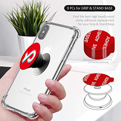 AZXYI Very High Bond Sticky Adhesive, 18 Pack Adhesive Replacement for Socket Base, 1.4 inches Double Sided Sticker Tapes for Phone Collapsible Grip & Stand Base - size: 1.4 inches Diameter (Pack of 2)