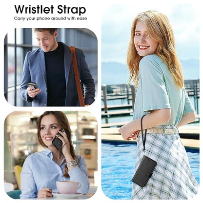 Arae Compatible with iPhone 17 Pro Max Case Wallet with Card Holder, Wristlet Strap Wallet Flip Cover for iPhone 17 Pro Max 6.9 inch Men/Women, RFID Blocking, Kickstand, Litchi Black - color: Litchi Black, size: iPhone 17 Pro Max 6.9 inch