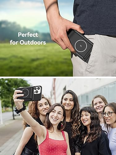 NEWDERY Battery Case for iPhone 15 Pro Max/iPhone 15 Plus, 10000mAh | Qi Wireless Charging, LED indicators, Extended Battery Pack, USB C Charger Case for iPhone 15 Pro Max/15 Plus