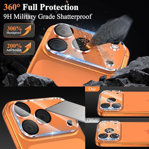4 Pack Camera Lens Screen Protector Compatible with iPhone 17 Pro - size: 17 Pro