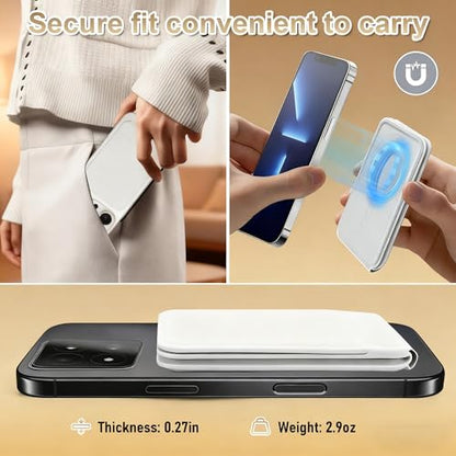 Magnetic Phone Stand, PU Leather Phone Tripod with Angle Adjustment - color: D-White