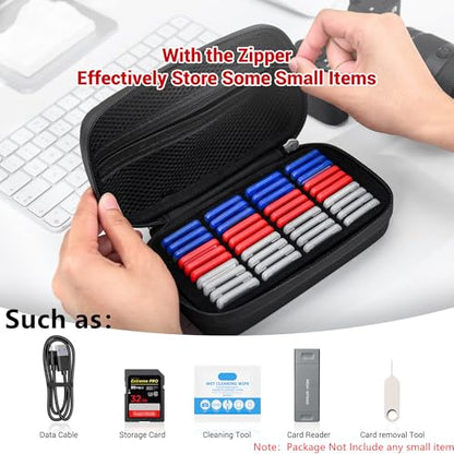 Kiorafoto EVA PU SD Card Case with 40PCS Individual Plastic SD Card Holder - size: for 40 SD