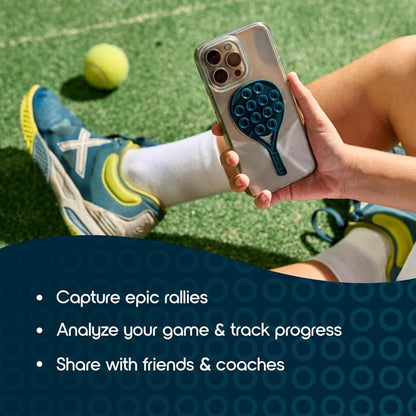 Silicone Suction Phone Mount for Padel Glass Wall, Midnight Blue - color: Midnight Blue