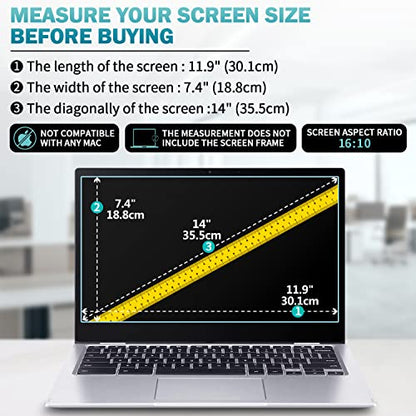 F FORITO 2-Pack 14 inch Anti Blue Light Laptop Screen Protector, Compatible with 14" Acer Swift X/Swift GO/Swift 3 OLED/Spin 5 Laptop with 16:10 Aspect Ratio - size: 14 Inch (Diagonal) - 16:10 Aspect Ratio