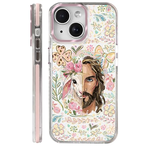 VisEnt Clear Case for iPhone 14, Magnetic Phone Case, Transparent Slim Cover, Military Grade Protection, Shockproof, Anti-Yellowing, Scratch Resistant, Christian Jesus Lamb - color: Christian Jesus Lamb, size: Iphone 14