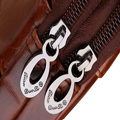 Leather Phone Belt Holster Waist Case Bag for Men Travel Outdoor Camping Cell Phone Loop Pouch Pack Purse Wallet Holder (Coffee) - color: #05coffee