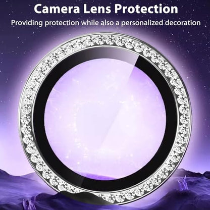 Zeking 2 Set for Motorola Razr 70/ Razr 2026 Camera Lens Protector Bling - color: Bling Silver