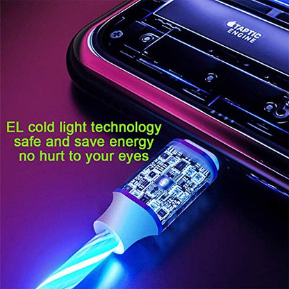 IHAO Micro USB to USB A Android Phone Charger Cable Fast Charging High Data Speed Visible LED Current Flowing for All Micro USB Device-Green/39 Inches… - color: Green LED Flowing Micro USB