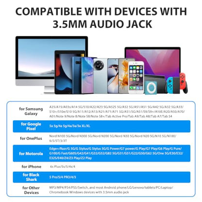 ASKUBSKU Wired Earbuds with Mic for School Chromebook Laptop PC, Silver - color: Silver