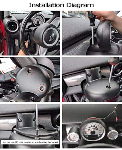 iJDMTOY Behind Tachometer Phone Holder for MINI Cooper Gen2 R55/R56/R60/R61