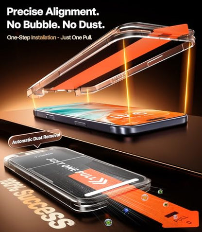 TORRAS for iPhone 17 Pro Privacy Screen Protector [25° Anti Spy] [Military-Grade 9H+ Aerospace Tempered Glass] Anti-Scratch Full Coverage Fit Privacy Screen Protector 17 Pro 6.3" 2-Pack - size: 17 Pro(6.3 inch)