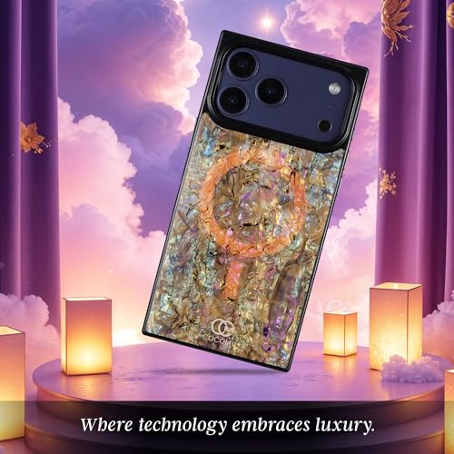 COCOMII Rectangle for iPhone 17 Pro Case, Eclipse Abalone Shell | Compatible with MagSafe Wireless Charging, Shockproof 10ft Drop Protection, Camera & Screen Protection, Premium Glossy Finish - color: Eclipse Abalone Shell, size: iPhone 17 Pro (6.3")