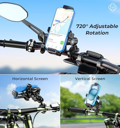 VAZESWIN Motorcycle Phone Mount with Vibration Dampener, Bike Phone Holder