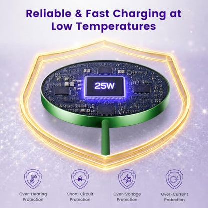 MagSafe 25W Wireless Charger for Apple Magnetic Fast Charging Pad - color: Dark Green