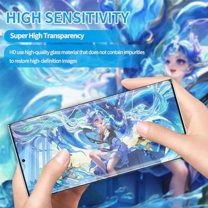 3 Pack Tempered Glass Screen Protector Applicable for Samsung Galaxy Note 20 Ultra 6.9 inch, Support Fingerprint ID Friendly Tempered Glass Screen Protective, HD Clear Scratch Resistant Suitable - color: note 20u