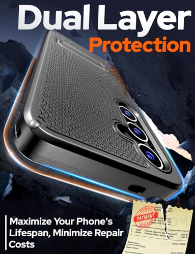 Designed for Samsung Galaxy S24 Case with Belt Clip Holster | Rugged Cover with Strong Magnet & Kickstand Heavy Duty Combo - Black - color: Black, style: Galaxy S24