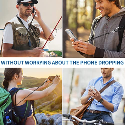 Doormoon Phone Tether Anti Theft, Phone Lanyard With Heavy Duty Carabiner - color: Transparent - 2 Pack