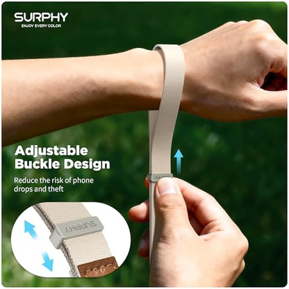 SURPHY Phone Wrist Strap, Keychain Wristlet, Wrist Lanyard with Tether Tab - color: Stone