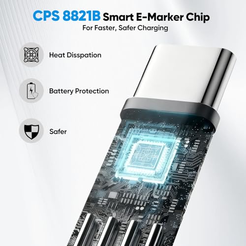 15ft USB C Cable with 20Gbps High Speed Data Transfer/240W Charging/4K@60Hz - size: 15 Feet