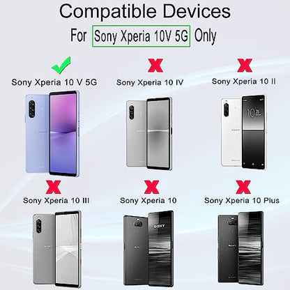 Ibywind 2 Pack Screen Protector for Sony Xperia 10 V 5G(6.1")+1 Pack Camera Len Protector+1 Pack Back Film,9H Tempered Glass,Bubble Free,Easy Install,Fingerprint Compatible - size: Xperia 10 V