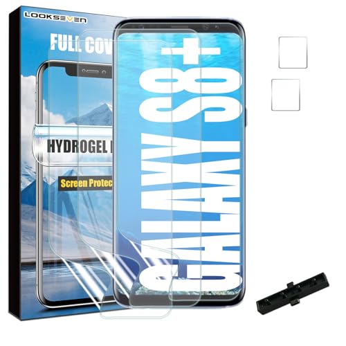 3 Hydrogel Films + 2 Tempered Glass Lens Protector For Galaxy S8 Plus - size: S8 Plus