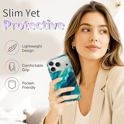 Case Compatible with iPhone 17 Pro Max, 2025 Anti-Yellow Ultra Transparent Soft TPU Phone Case, Shockproof Anti-Slip Slim Lightweight Full Coverage Protective (Marble Pattern 2) - color: Marble pattern 2