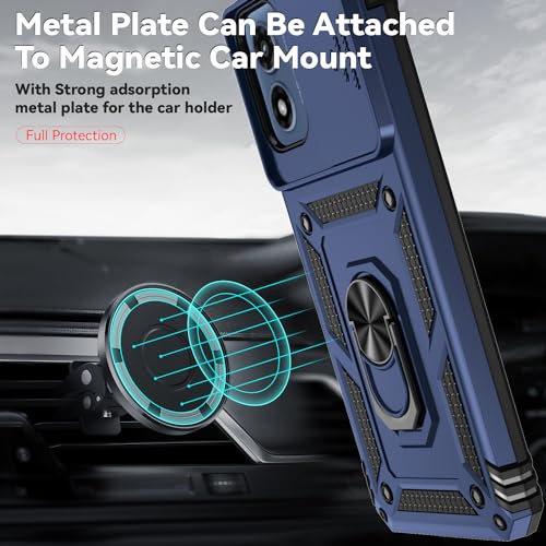 SunStory for Motorola Moto G Play 4G 2024 Case with Kickstand,Blue - color: Blue
