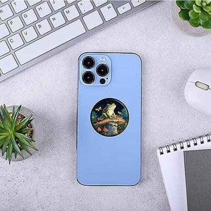 [2 Pack] Cell Phone Grip with Expanding Kickstand, Mushroom Frog - color: Mushroom Frog