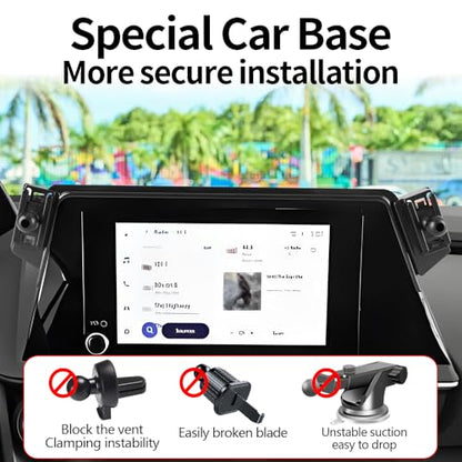 Car Magnetic Phone Mount for 2023 2024 2025 2026 Toyota Prius SE LE XLE Nightshade XSE [8-inch Touch Screen ]Auto Interior Accessories Best Cellphone Holder Fast 15W Wireless Charger Cell Phones Stand