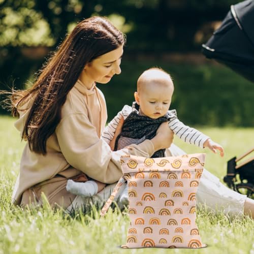 Bohemia Wet Laundry Dry Bags for Diaper Waterproof Swimsuit Washable Reusable Bag for Beach Diapers Dirty Yoga Gym Clothes Plant Gifts for Men Women Baby Friend - color: Bohemia1