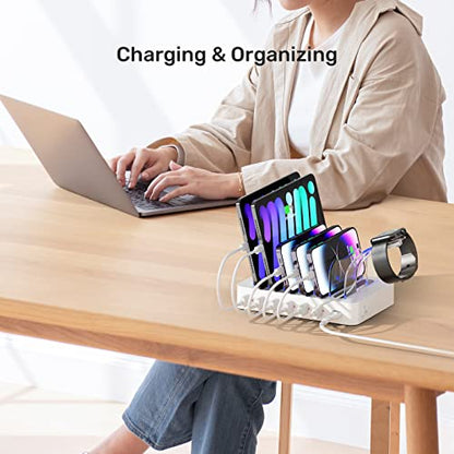 Unitek Fast Charging Station for Multi Devices, 6 Ports Charger with QC 3.0