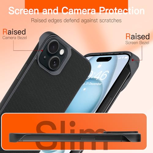 Phone Case Crafted for iPhone 15 Plus,Black - color: Black, size: iPhone 15 Plus