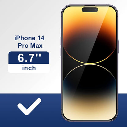 ImpactStrong 3-Pack Shatterproof Tempered Glass Screen Protector for iPhone 14 Pro Max [Easy Installation Frame] [Bubble Free] [9H Hardness] [Full Coverage] Case Friendly, 6.7 Inch - size: iPhone 14 Pro Max
