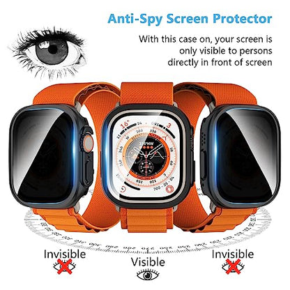 3 Pack Privacy Case Compatible with Apple Watch Ultra 3/Ultra 2/Ultra 49mm - color: Black/Clear/Blue, size: 49mm
