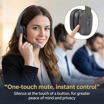 SINWE Trucker Bluetooth Headset with Dual Mic Noise Cancelling - style: Ultra-Light